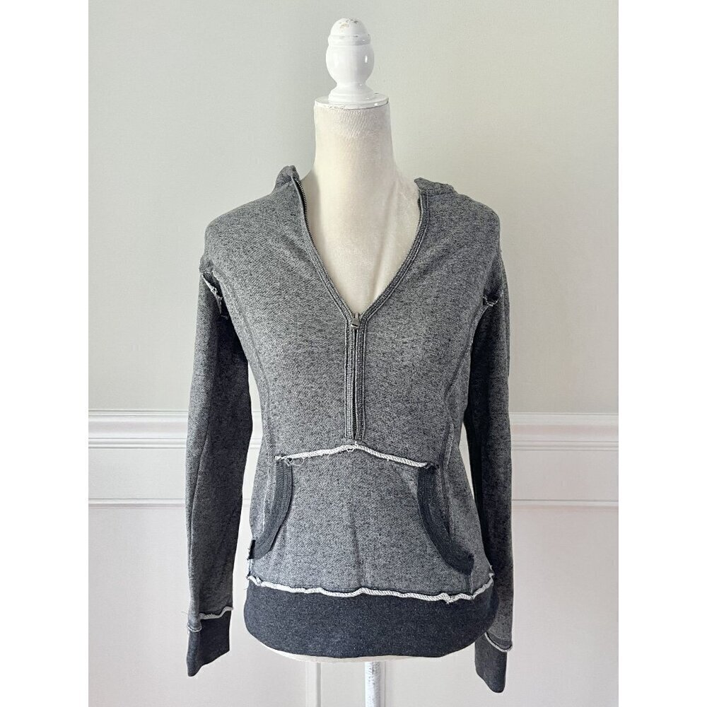 Vanity Small Soft Brushed Pullover Hooded Sweatshirt Gray